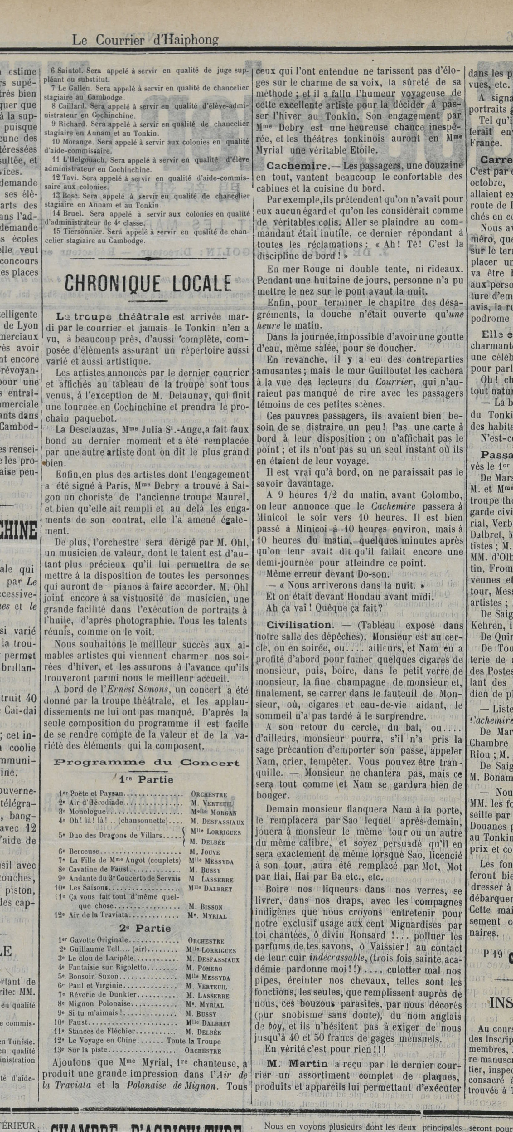 Chronique locale, 3 octobre 1895