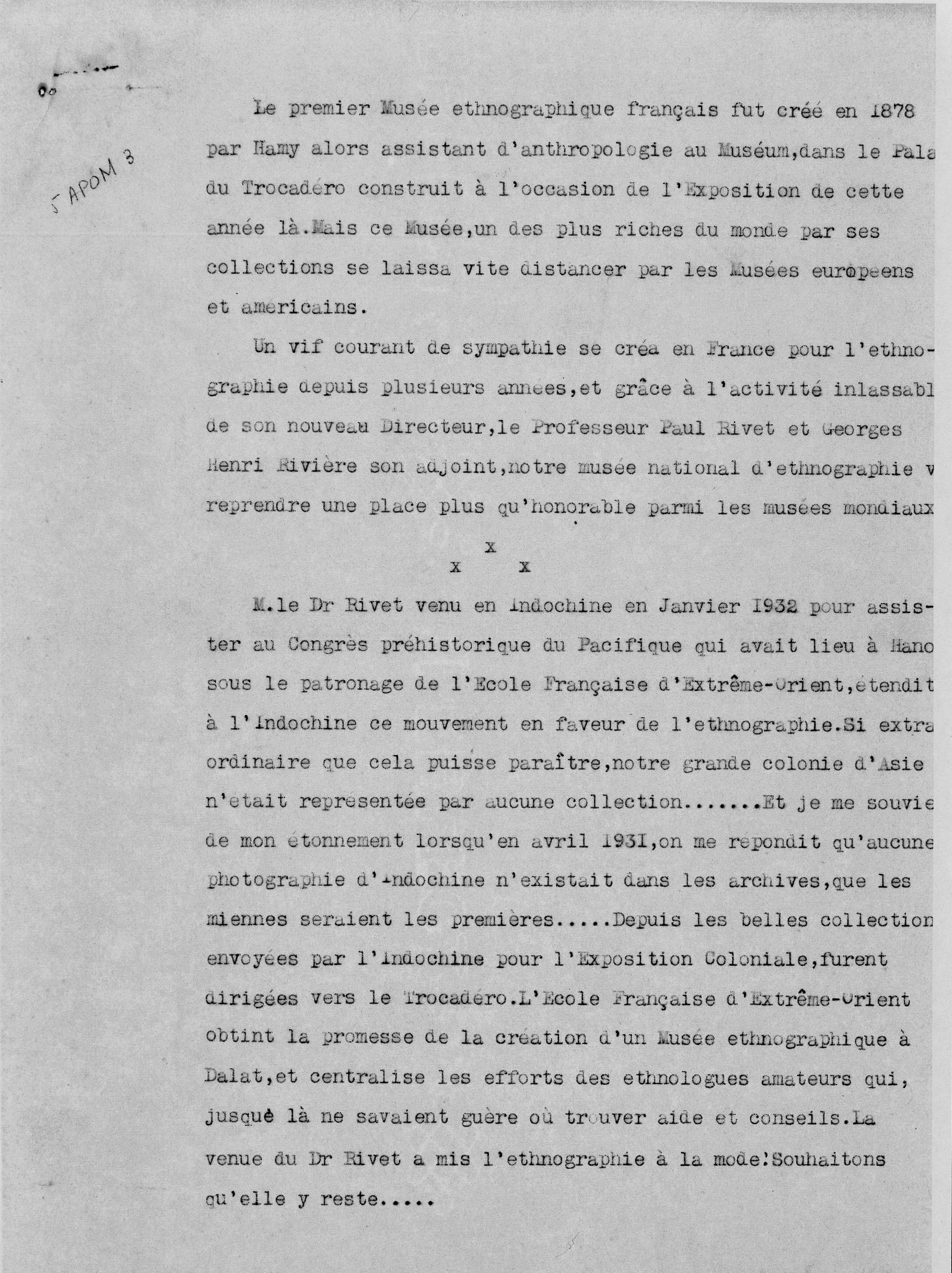 article sur l’ethnographie en Indochine signé Georgette Naudin [s. d.]