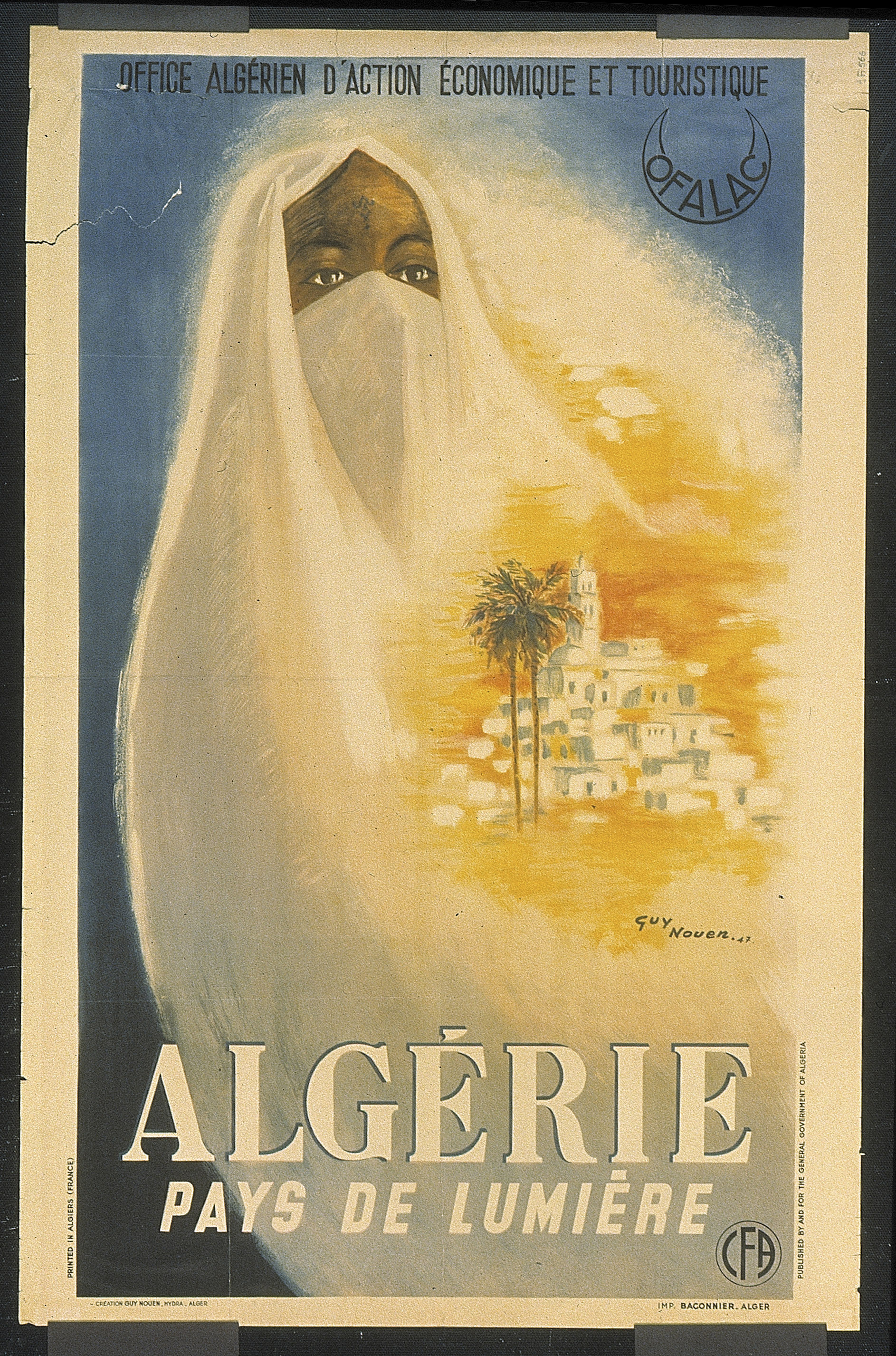 Nouen, Guy, Office algérien d'action économique et touristique (OFALAC). Algérie pays de lumière, Alger, Imprimerie Baconnier, 1947
