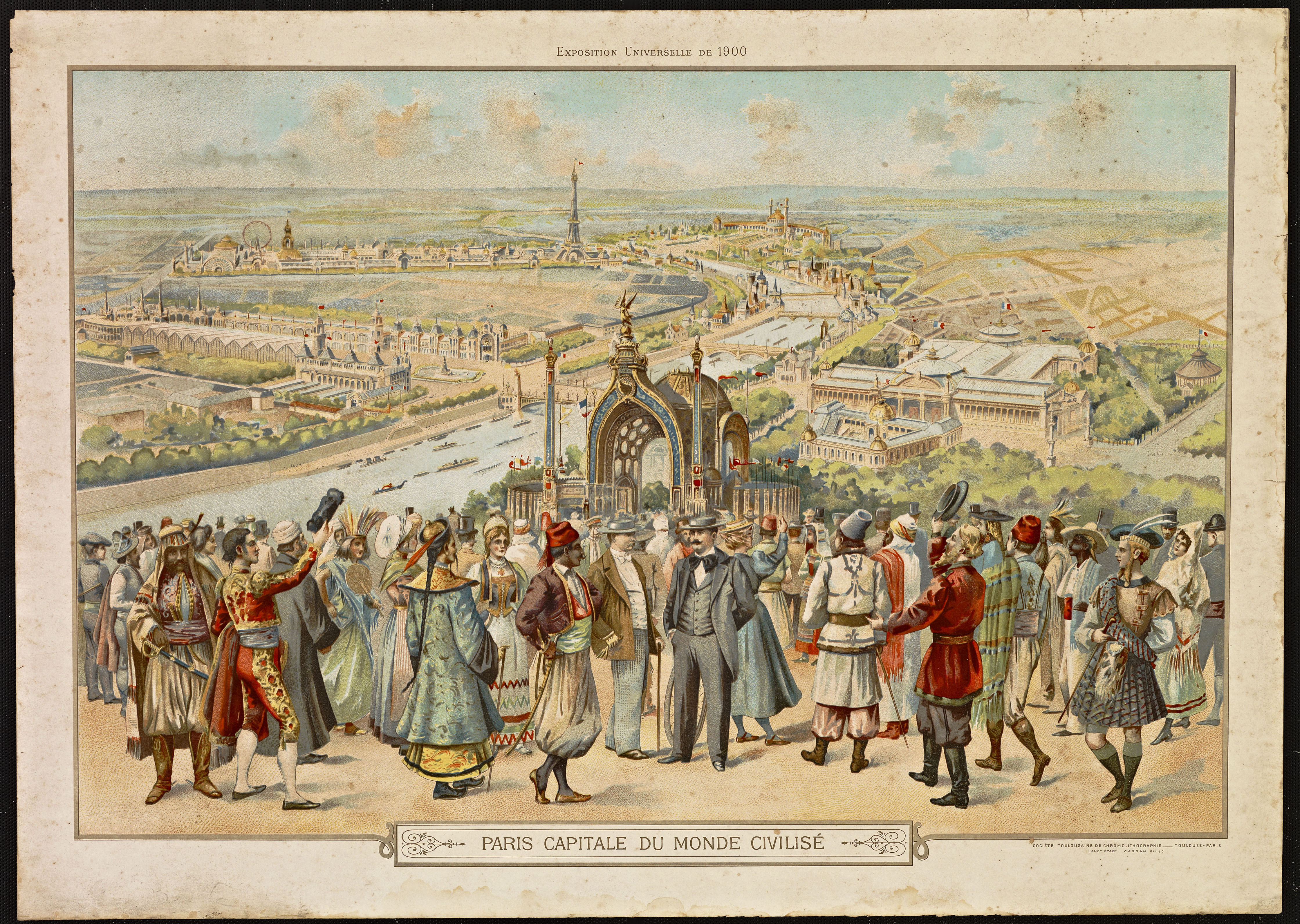 Exposition universelle de 1900. « Paris capitale du monde civilisé », affiche, Société Toulousaine de chromolithographie (ancien établissement Cassan, fils)