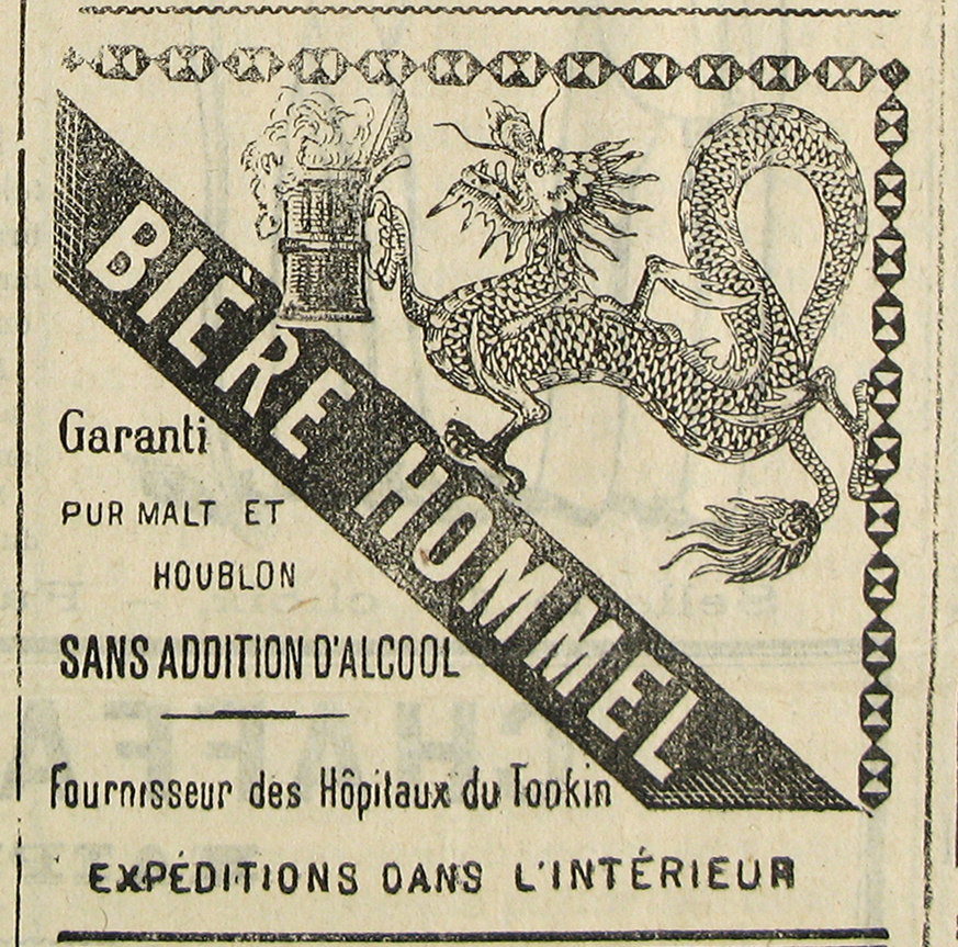 Publicité pour les Brasseries Hommel dans L’Avenir du Tonkin, 30 octobre 1897 - BIB AOM 30504
