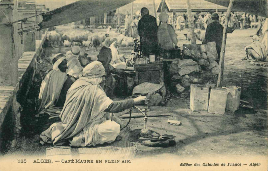 Café maure en plein air, Alger