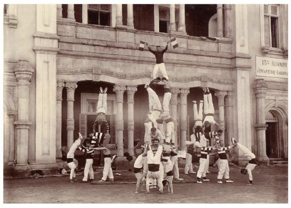 Fête du Palais, en 1904, les militaires du 13e régiment d’infanterie coloniale, © FR ANOM 44PA172/13