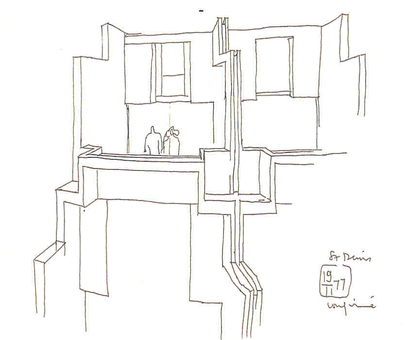 Saint-Denis, logements au chevet de la Basilique