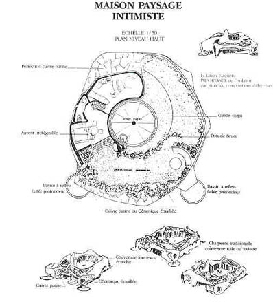 Plan d'une Maison-Paysage intimiste