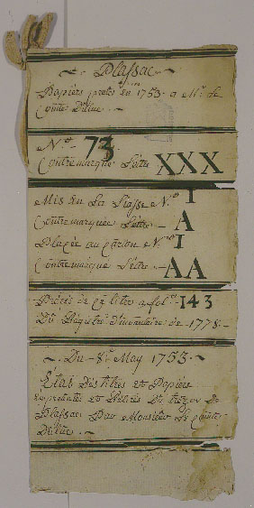 Inventaire de titres, XVIIIe siècle