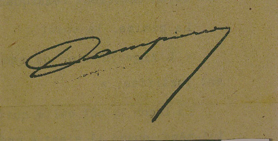 Signature de Jacques de Dampierre, tirée d'un tract